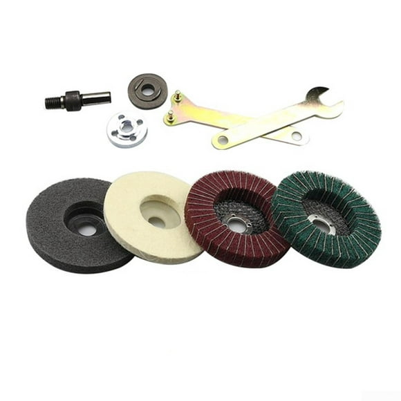 ANGLE GRINDER POLISHING KIT 66 FELT DISHES AND COMPOUND FOR FERROUS METAL
